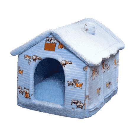 niche couleur bleue pour chien