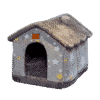 maison grise pour chat
